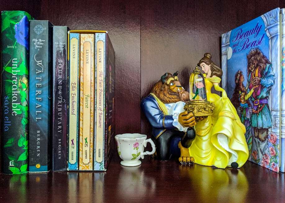 Beauty and the Beast on a Bookshelf