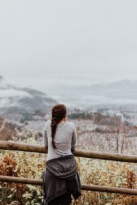 Looking Out at the Mountains